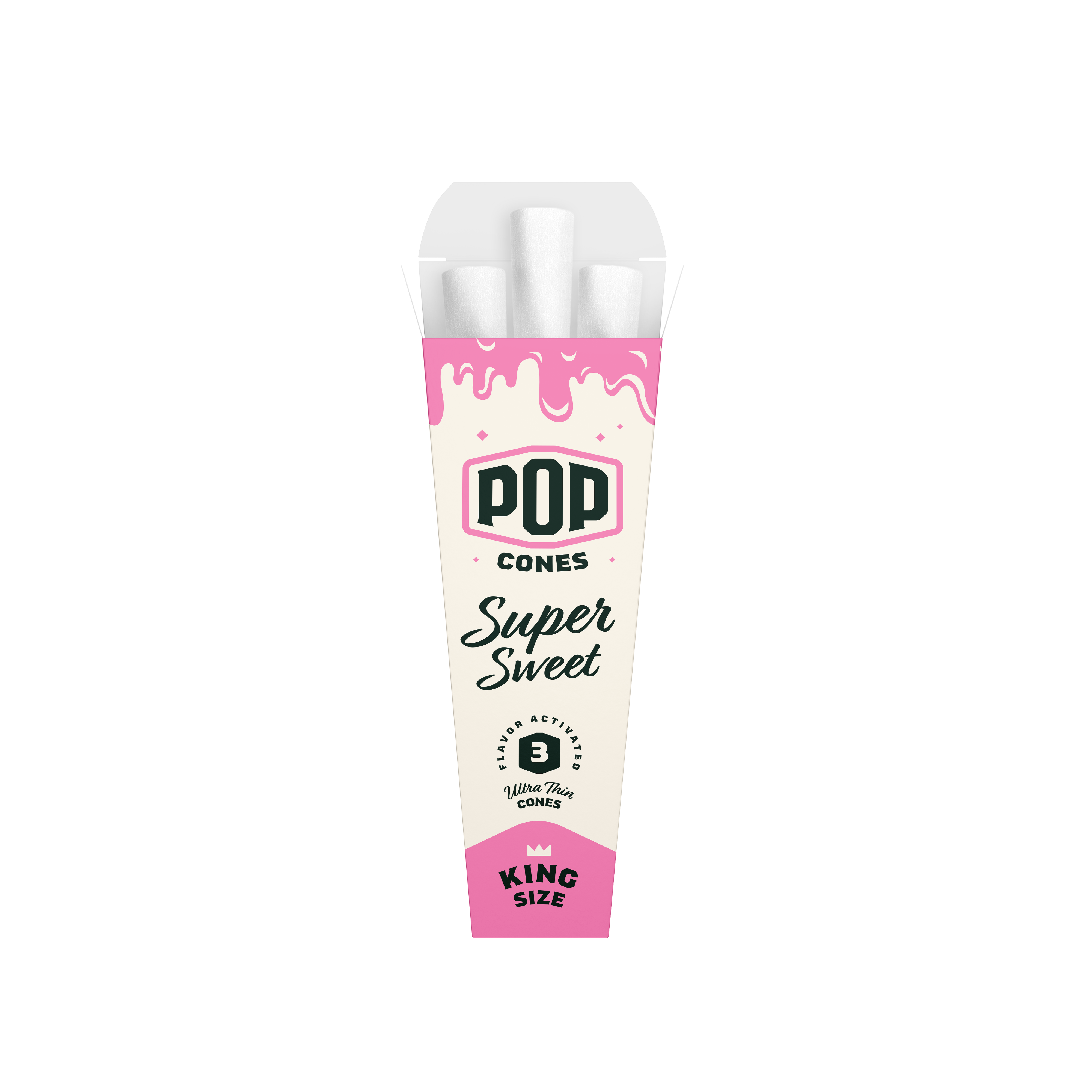 Pop Cones King Size Super-Sweet Display 3x24